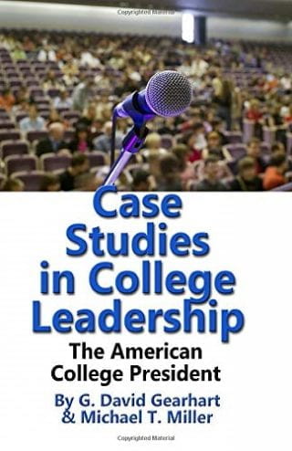 Cover of book "Case Studies in College Leadership"